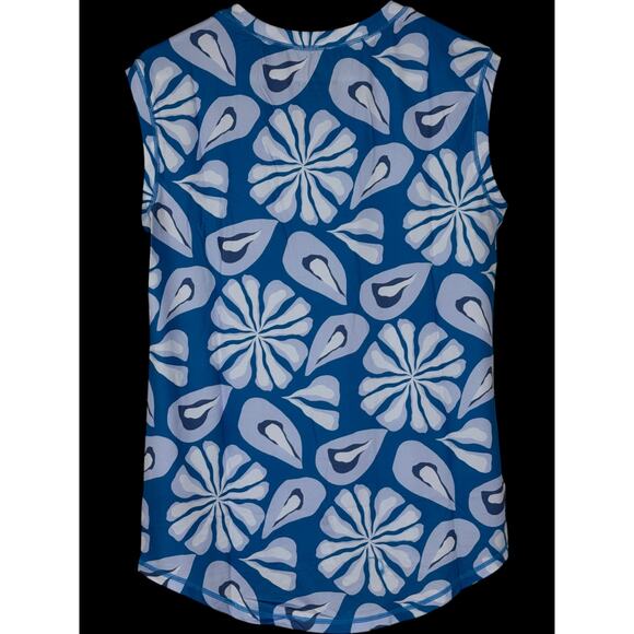 Gymwrap CloudKnit Everyday Tank Top Blue Floral Sleeveless Shirt Women’s Small - Picture 10 of 14